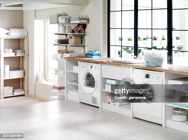 laundry room - basement stock pictures, royalty-free photos & images