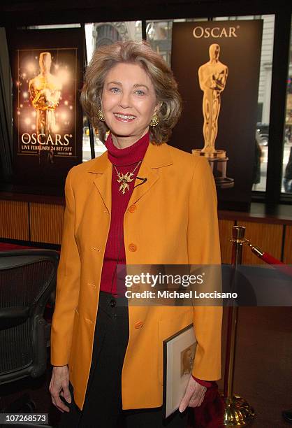 Painter Maria Cooper Janis attends the 2008 "Meet The Oscars" press preview display in New York City's Times Square Studios on February 15, 2008.