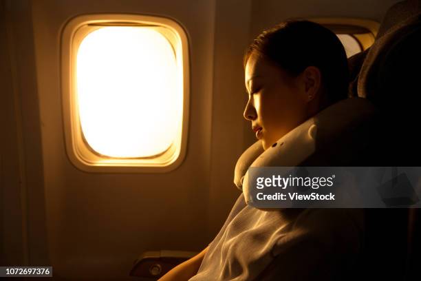 young women by plane - nackstöd bildbanksfoton och bilder