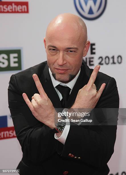 Singer Bernd Heinrich Graf, known as Der Graf, attends the '1Live Krone' Music Awards on December 2, 2010 in Bochum, Germany.