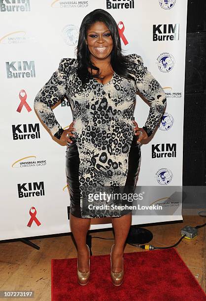 Singer Kim Burrell attends the Kim Burrell Press Conference at SIR Studios on December 2, 2010 in New York City.