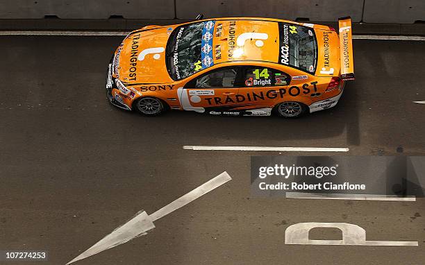 Jason Bright drives the Trading Post Racing Holden during practice for the Sydney Telstra 500 which is the Grand Final of the V8 Supercar...