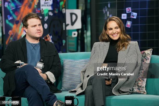 Brady Corbet and Natalie Portman visit Build Series to discuss their new film 'Vox Lux' at Build Studio on December 13, 2018 in New York City.