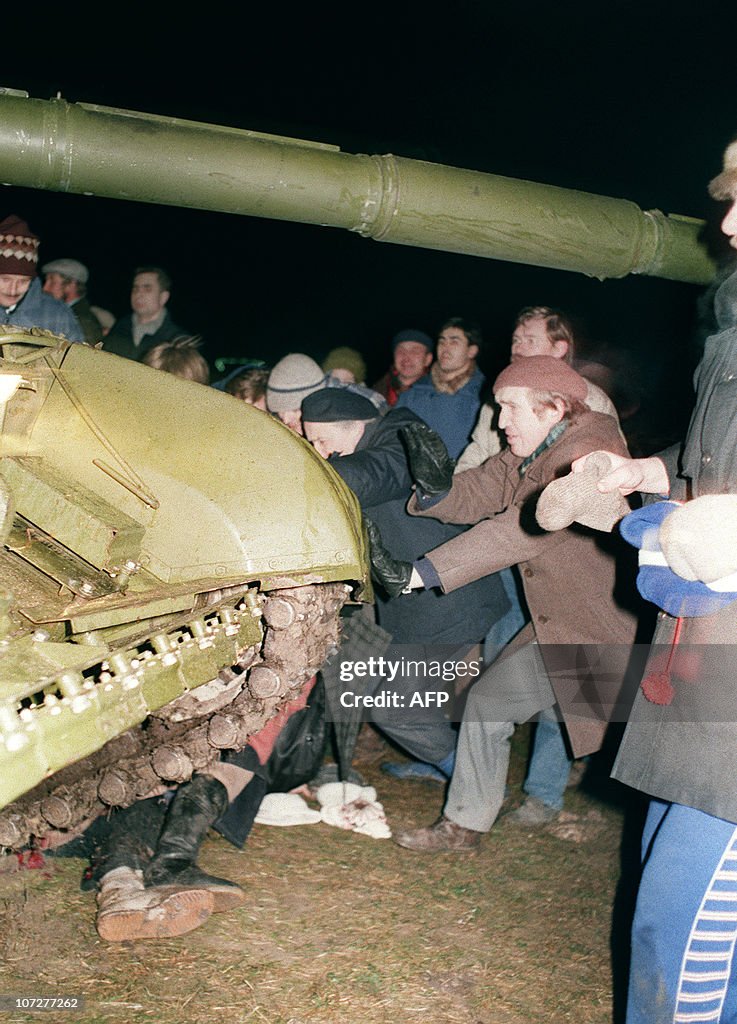 A group of Lithuanians attempt to stop a