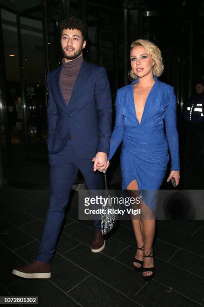 Gabby Allen and Myles Stephenson seen attending The Beauty Awards with OK! at Park Plaza Westminster Bridge on November 26, 2018 in London, England.
