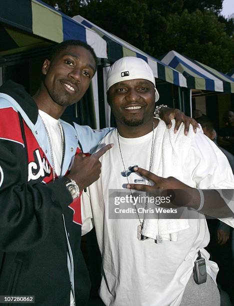 Ali Al and Aries Spears during The Courvoisier & Run Athletics Lounge Hosted by Russell Simmons, Brett Ratner and Andre Harrell at W Hotel in...