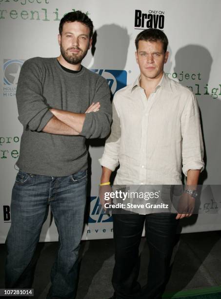 Ben Affleck and Matt Damon during LivePlanet and Miramax Announce the Winners of the Third "Project Greenlight" Contest Presented by HP at The...