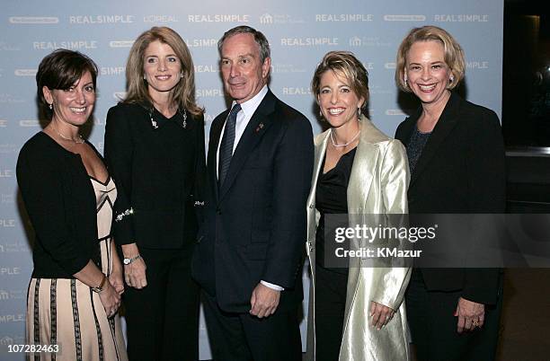 Robin Domeniconi, president of Real Simple, Caroline Kennedy, New York City Mayor Michael Bloomberg, Pamela Liebman, president/CEO, The Corcoran...