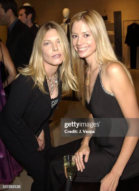 Deborah Kara Unger and Mira Sorvino during 2002 Toronto Film Festival - Holt Renfrew Viva Italia Party in Honor of Sophia Loren at Holt Renfrew in...