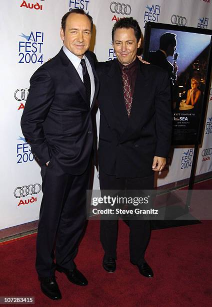 Kevin Spacey and Dodd Darin during 2004 AFI Film Festival - "Beyond The Sea" Premiere - Opening Night Gala - Arrivals at Cinerama Dome in Los...