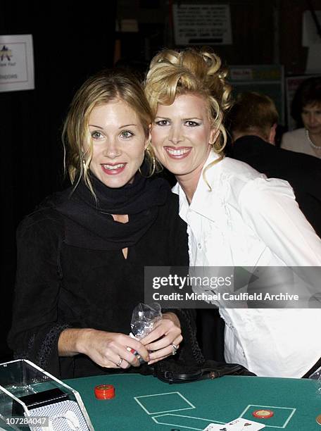 Christina Applegate and guest Candace during Maurice Lacroix Presents The Junior League of Los Angeles "Viva Los Angeles" Casino Night - Inside at...