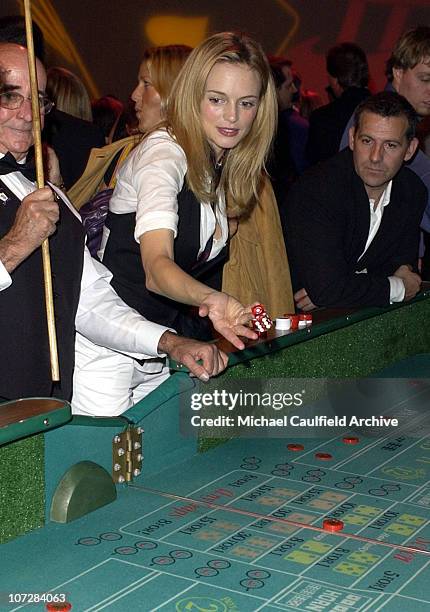 Heather Graham rolls the dice. During Maurice Lacroix Presents The Junior League of Los Angeles "Viva Los Angeles" Casino Night - Inside at Jim...