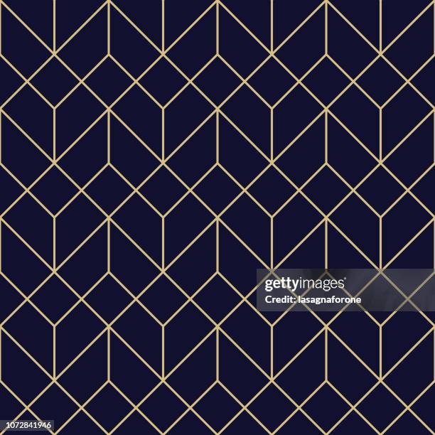 seamless geometric pattern - black and blue abstract lines background stock illustrations