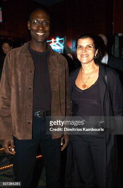 Lance Reddick and guest during HBO Films/Newmarket Films "Real Women Have Curves" Premiere - After-Party - New York at B.B. King's Blues Club and...