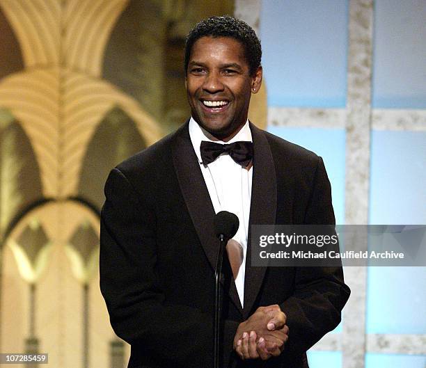 Denzel Washington accepts his American Cinematheque Award