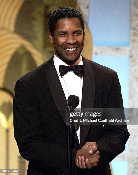 Denzel Washington accepts his American Cinematheque Award