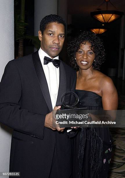 Denzel Washington and wife Pauletta with the American Cinematheque Award