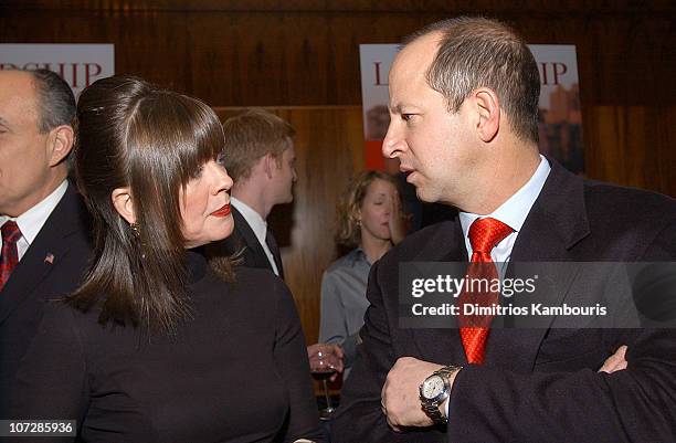 Judy Nathan and Ron Galotti during Harvey Weinstein and Miramax Books Celebrate the Success of Rudolph Giuliani's Literary Debut, "Leadership" at...