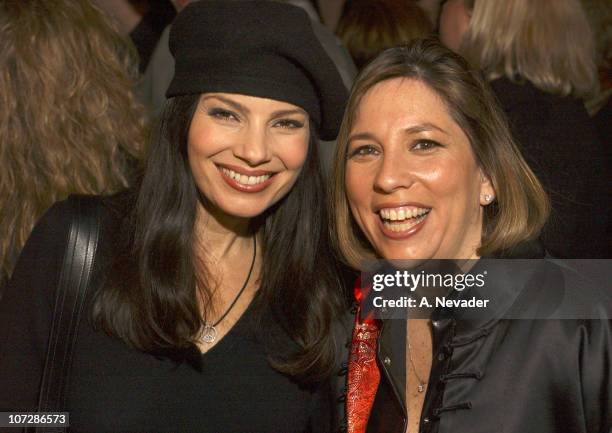 Fran Drescher and Robin Bronk during 2003 Park City - Ray-Ban Visonary Award for Colin Callender of HBO Original Films in Park City, UT, United...