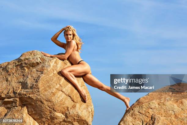 Swimsuit Issue 2018: Tennis player Genie Bouchard poses for the 2018 Sports Illustrated swimsuit issue on November 9, 2017 in Aruba. CREDIT MUST...