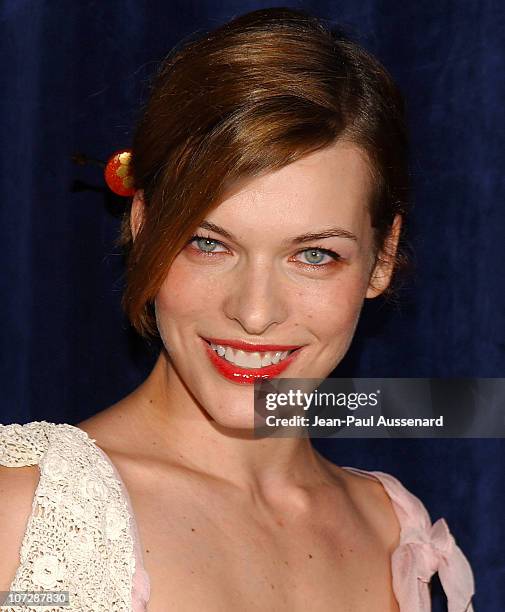 Milla Jovovich during Senator Hillary Rodham Clinton Honored at The 1st Annual Oceana Partners Award Dinner at Century Plaza Hotel in Century City,...