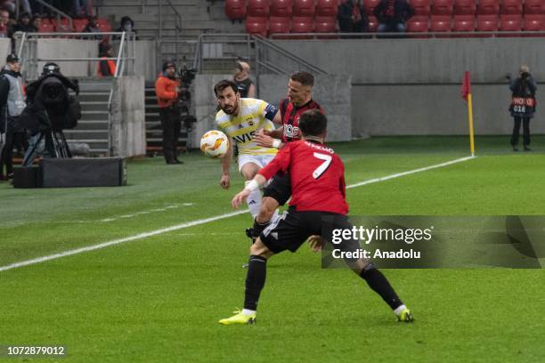 Sener Ozbayrakli of Fenerbahce in action during the UEFA Europa League Group D match between Sparta Trnava and Fenerbahce at Antona Malatinskeho...