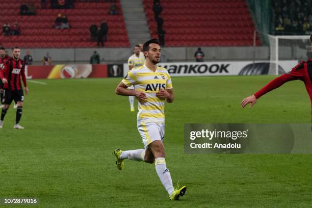 Baris Alici of Fenerbahce in action during the UEFA Europa League Group D match between Sparta Trnava and Fenerbahce at Antona Malatinskeho Stadium...