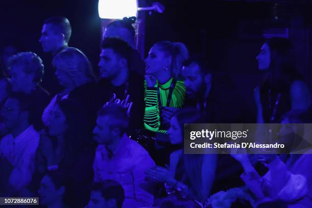 Chiara Ferragni attends X Factor tv show at Mediolanum Forum on December 13, 2018 in Milan, Italy.