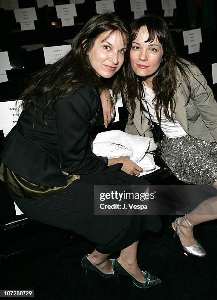 Amanda Anka and Natasha Gregson Wagner during Mercedes-Benz Fall 2005 L.A. Fashion Week at Smashbox Studios - Jenni Kayne - Front Row at Smashbox...