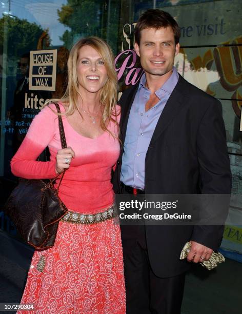 Catherine Oxenberg and Casper Van Dien during People's Liberation, Warner Bros. Pictures, and Kitson Celebrate Horror Thriller "House Of Wax" -...