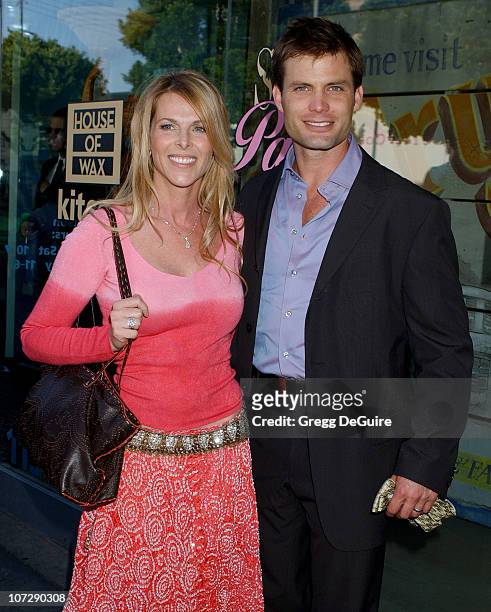 Catherine Oxenberg and Casper Van Dien during People's Liberation, Warner Bros. Pictures, and Kitson Celebrate Horror Thriller "House Of Wax" -...