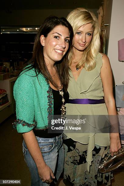 Jessica Meisels and Paris Hilton during People's Liberation, Warner Bros. Pictures, and Kitson Celebrate Horror Thriller "House Of Wax" - Red Carpet...