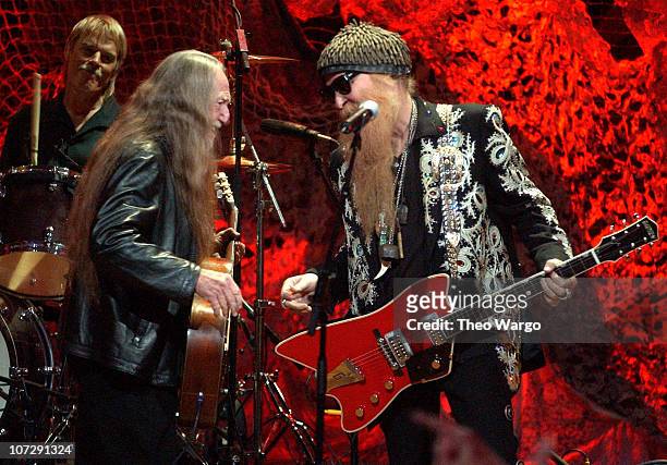 Willie Nelson and Billy Gibbons of ZZ Top during "Willie Nelson and Friends: Live and Kickin'" Premieres on USA Network May 26, 2003 - Show at Beacon...