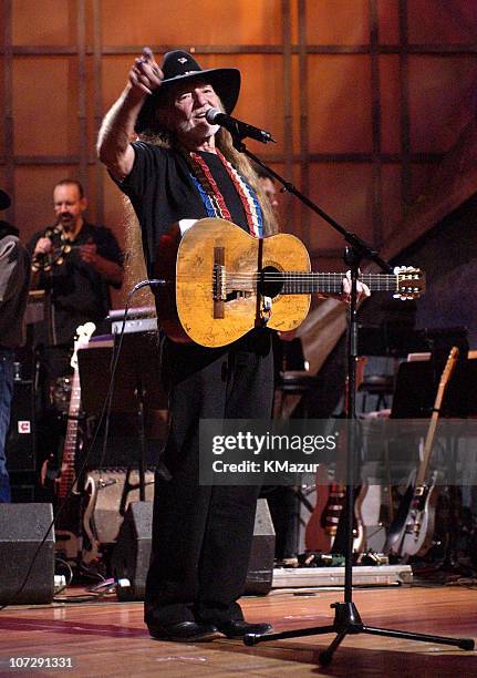 Willie Nelson during "Willie Nelson and Friends: Live and Kickin'" Premieres on USA Network May 26, 2003 - Show at Beacon Theatre in New York City,...