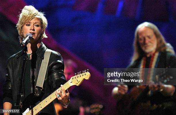 Shelby Lynne and Willie Nelson during "Willie Nelson and Friends: Live and Kickin'" Premieres on USA Network May 26, 2003 - Show at Beacon Theatre in...