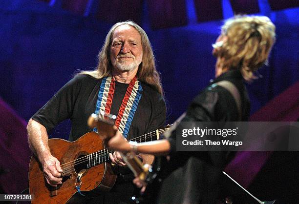 Willie Nelson and Shelby Lynne during "Willie Nelson and Friends: Live and Kickin'" Premieres on USA Network May 26, 2003 - Show at Beacon Theatre in...