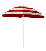 Beach umbrella - Red striped
