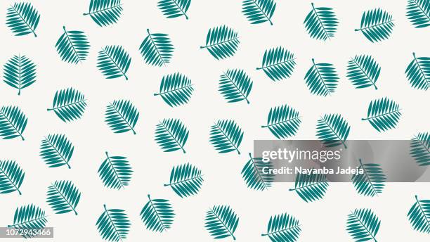 stockillustraties, clipart, cartoons en iconen met regenwoud palm tree leaves abstract patroon, tropische blad - hawaiian shirt