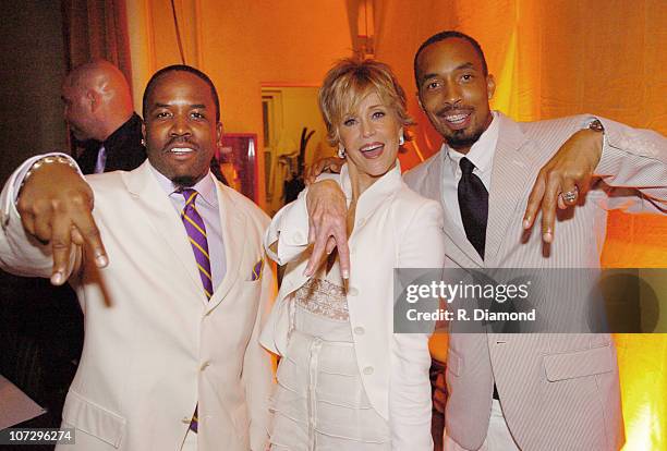 Big Boi of OutKast with Jane Fonda and Dallas Austin