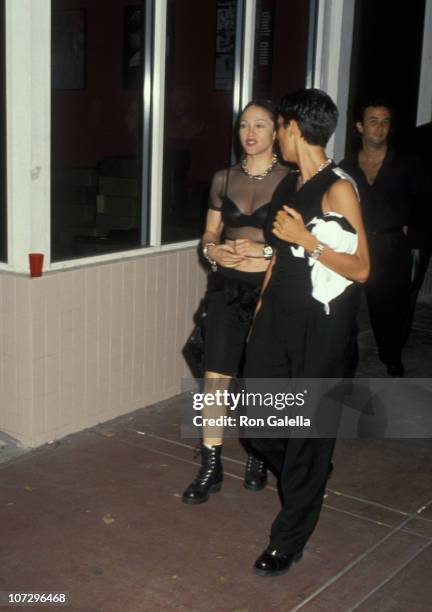 Madonna Indrid Casares during Madonna and Ingrid Casares Outside of Ajax Nightclub in South Beach at Ajax Nightclub in Miami, Florida, United States.