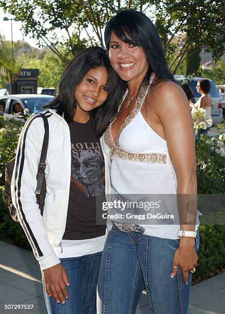 Mia St. John and daughter Paris during Lisa Rinna and Harry Hamlin Celebrate the Opening of the Second "belle gray" Boutique - Arrivals at belle gray...