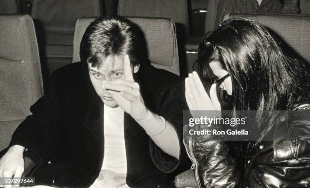 Emilio Estevez and Demi Moore during Emilio Estevez and Demi Moore Sighting at the Plitt Theater in Los Angeles - December 10, 1986 at Plitt Theater...