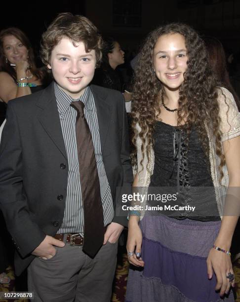 Spencer Breslin and Hallie Kate Eisenberg during Swiffer Wetjet Presents the "Cinderella" DVD Release and Royal Ball - After Party at The Waldorf...