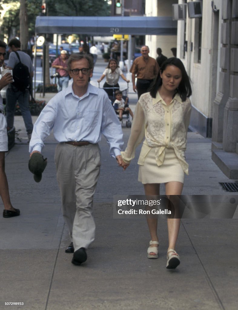 Woody Allen and Soon-Yi Previn Sighting on Madison Ave. in New York City - August 19, 1997