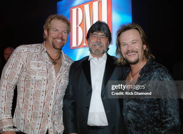 Toby Keith, Randy Owens and Travis Tritt during 53rd Annual BMI Country Music Awards at BMI Nashville Offices in Nashville, Tennessee, United States.