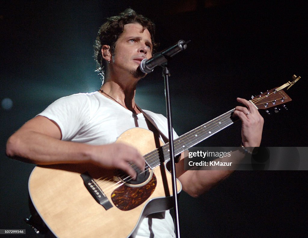 Chris Cornell of Audioslave during Audioslave in Concert at Madison ...