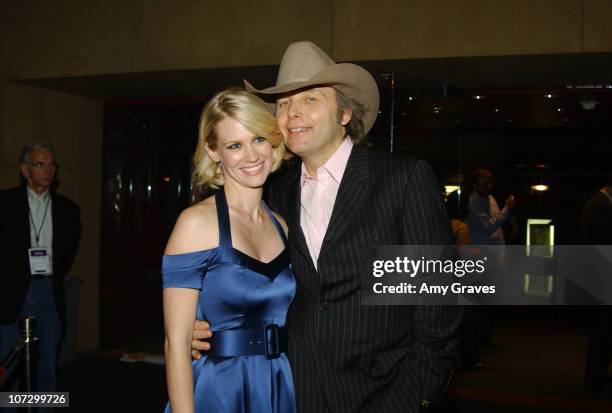 January Jones and Dwight Yoakam during AFI Fest 2005 - Centerpiece Gala Presentation of "The Three Burials of Melquiades Estrada" - Red Carpet at...