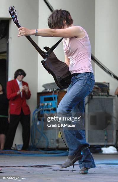 Carrie Brownstein of Sleater-Kinney during Lollapalooza 2006 - Day 1 at Grant Park in Chicago, Illinois, United States.