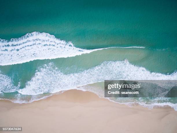 aerial view of a beach, western australia, australia - western australia fotografías e imágenes de stock