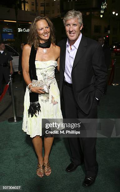 Pete Carroll and wife during "Gridiron Gang" Los Angeles Premiere - Arrivals at Grauman's Chinese Theatre in Hollywood, California, United States.